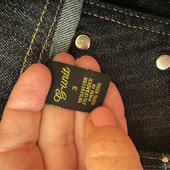 G-Unit Y2KVintage Super HighRise Embroidered Cross Wings Gold Chain Belt Jeans 3 - Picture 11 of 16